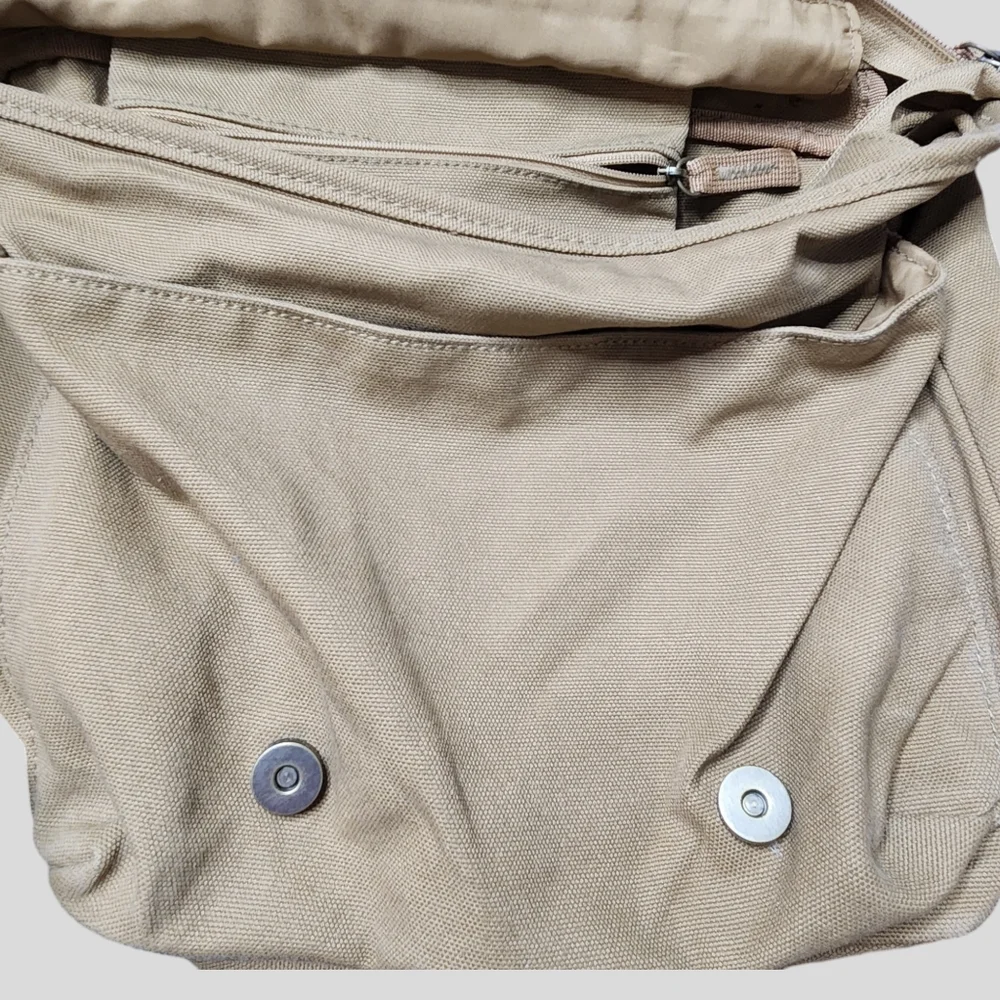 American Girl Lea Clark Embroidered Canvas Messenger Bag Brown